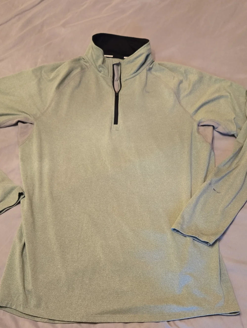 Nike Men's Light Green Quarter-Zip Shirt Jacket
